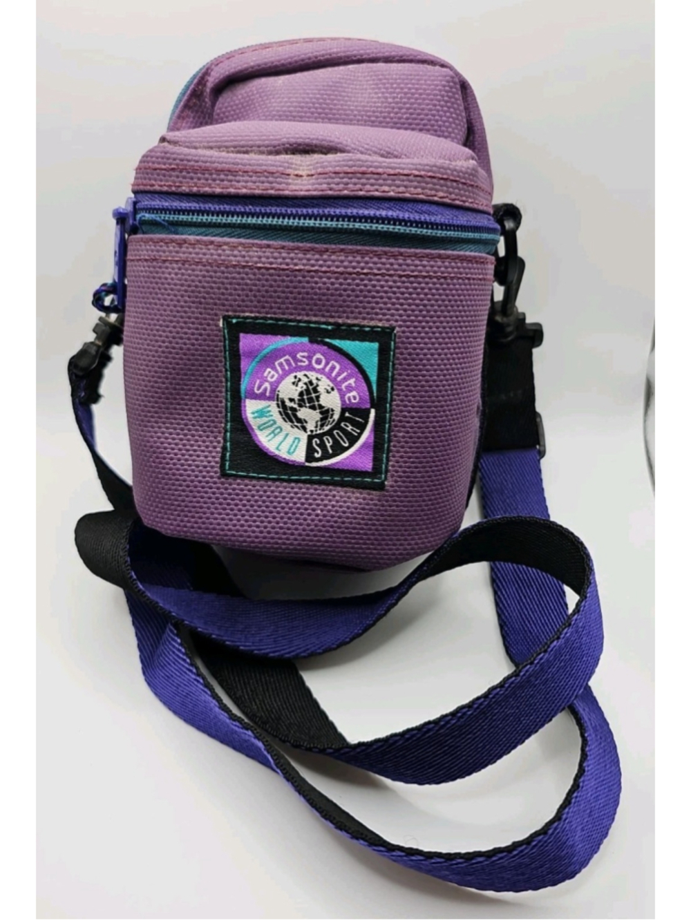 Vintage Samsonite World Sport Camera Bag With Strap 80's/90's Purple Retro #25